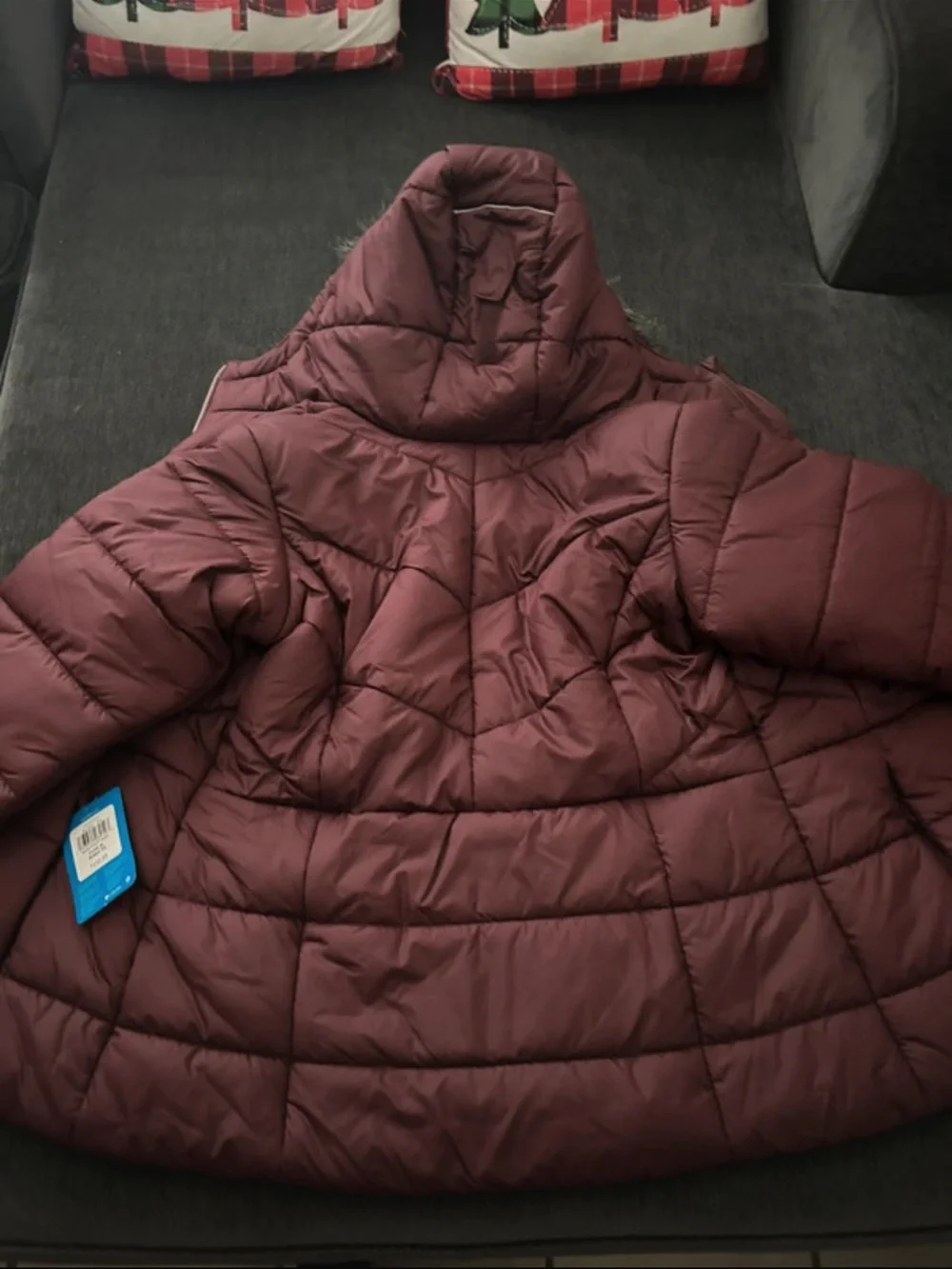Columbia Youth Insulated Hooded Jacket - Burgundy